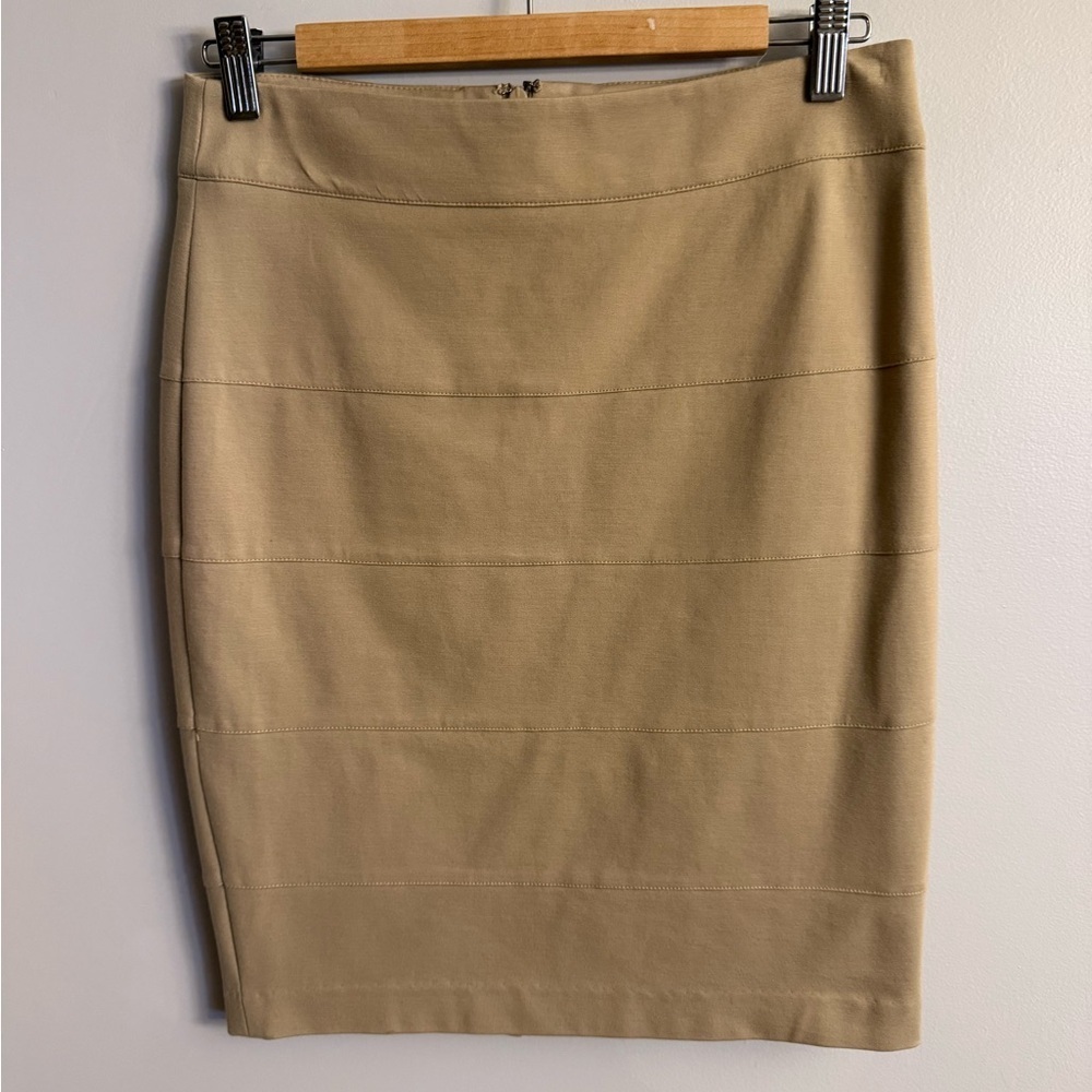 Thalian Classic Tan Pencil Skirt